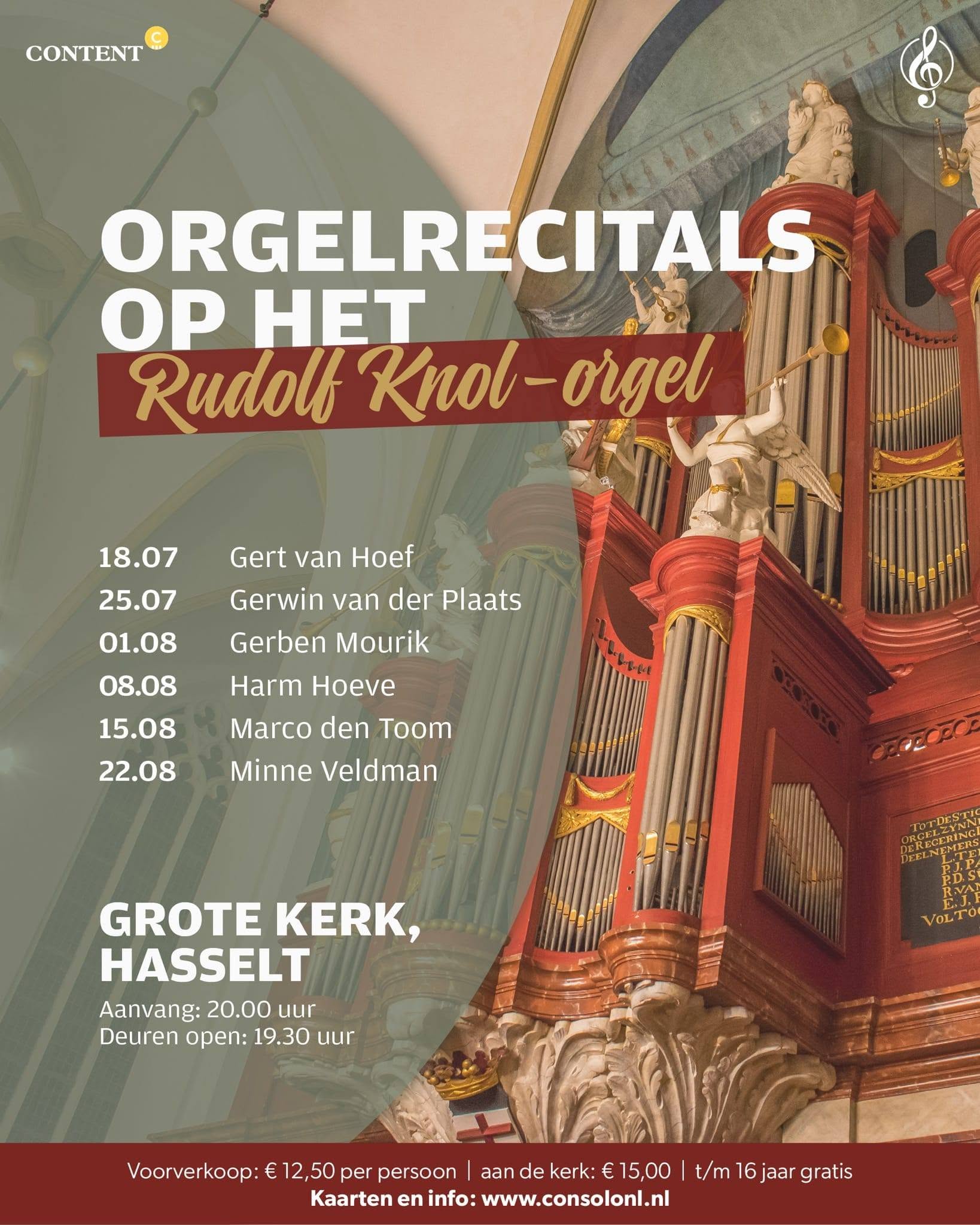 Orgelconcert Grote Kerk Hasselt